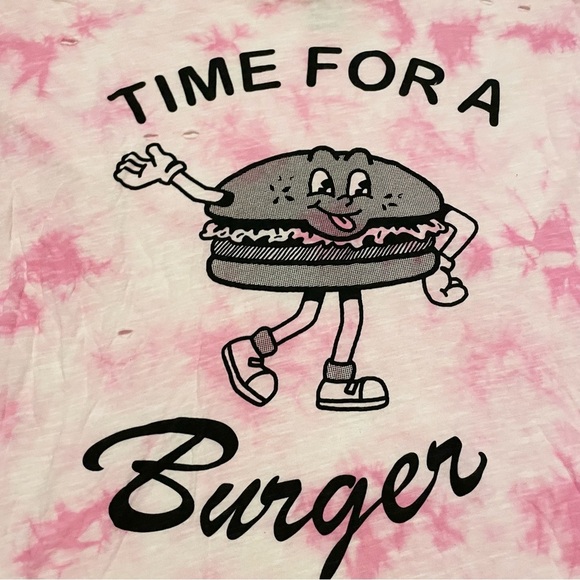 Forever 21 Women Pink Dyed Round Neck T-shirt Size Small Distressed - Picture 2 of 16